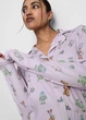 Пижамная рубашка Primark boyfriend pyjamas long sleeve XS для дома и сна Лиловый (10328) - изображение 2