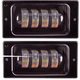LED Протитуманні фари для Ваз 2110-14 W/Y 12-24V 40W 4LED 3000K 6000K Білий Жовтий Світло 2 шт (LD-519 L2-WY-LED) - изображение 1