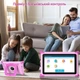 Детский планшет с чехлом 7" 32 ГБ Android, Wi-Fi, GMS, родительский контроль, противовоударный розовый - изображение 4