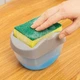 Диспенсер дозатор для миючого засобу з губкою Soap Pump натискний диспенсер для миючого сірий - зображення 5