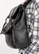 Жіночий міський рюкзак RollTop Sambag Loft Zard з клапаном для ноутбука до 17 дюймів, чорний 60567 - зображення 6