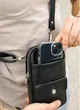 Чоловіча шкіряна сумка для телефону чорна через плече Sambag Modena 68618 - зображення 3