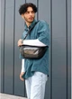 Большая мужская поясная сумка бананка из экокожи Sambag DynamicDart черная городская 61058 - изображение 5