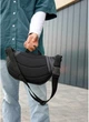 Большая мужская поясная сумка бананка из экокожи Sambag DynamicDart черная городская 61058 - изображение 9