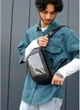 Большая мужская поясная сумка бананка из экокожи Sambag DynamicDart черная городская 61058 - изображение 12