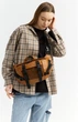 Большая женская поясная сумка бананка из натуральной кожи городская Sambag DynamicDart, рыжая 60510 - изображение 2