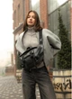 Большая женская поясная сумка бананка из экокожи городская Sambag DynamicDart, графитовая 60504 - изображение 1
