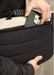 Мужская сумка-бананка под ноутбук Sambag Urban Laptop черная серая текстильная сумка-кроссбоди для ноутбуков до 14″ 51937 - изображение 9
