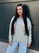 Подовжений вʼязаний жіночий светр NADIA, колір Сірий розмір One Size - изображение 3