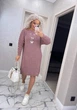 Сукня міді вільного крою RITA, колір Темна пудра розмір One Size - зображення 3