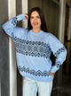 Жіночий вʼязаний светр IVANKA , колір Голубий розмір One Size - изображение 6