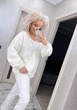 Жіночий вʼязаний тонкий ажурний джемпер ALINA, колір Білий розмір One Size - зображення 10