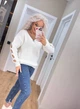 Подовжений вʼязаний жіночий светр VERONIKA, колір Молоко розмір One Size - изображение 10