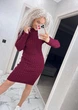 Жіноча вʼязана сукня CHERRY, колір Бордо розмір One Size - изображение 6