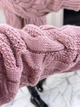 Подовжений вʼязаний жіночий светр ROZA, колір Пудра розмір One Size - изображение 7