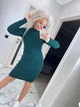 Жіноча вʼязана сукня CHERRY, колір Смарагд розмір One Size - изображение 6
