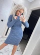 Жіноча вʼязана сукня CHERRY, колір Джинс розмір One Size - изображение 5