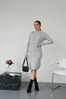 Жіноча вʼязана сукня CHERRY, колір Сірий розмір One Size - зображення 6