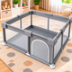 Детский складной манеж 120×120×60 см для игр с мягким дном сетчатыми стенками - изображение 5