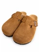 Жіночі клоги-шльопанці Birkenstock коричневі з натуральної замші з замшевою устілкою розмір 36 - зображення 6