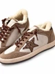 Зимові жіночі кеди Golden Goose бежеві з натуральної шкіри та замші на вовняному хутрі ручного пошиву розмір 41 - зображення 2