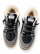 Зимние женские кеды Golden Goose серые из натуральной кожи и замши на шерстяном меху в полной упаковке размер 37 - изображение 4