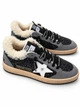 Зимние женские кеды Golden Goose серые из натуральной кожи и замши на шерстяном меху в полной упаковке размер 37 - изображение 6
