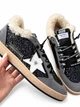 Зимние женские кеды Golden Goose серые из натуральной кожи и замши на шерстяном меху в полной упаковке размер 37 - изображение 8