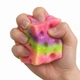 Сквиш антистресс Сир Кубик райдужний 6.5*6.5cm с ароматом #372-1 - изображение 3