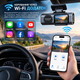 Автомобільний відеореєстратор Yikoo OK-309 4K + 1080P, Wi-Fi, нічне бачення, задня камера, GPS - зображення 3