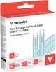 Kabel Verbatim USB Type-C - Type-C M/M 100W 1.2 m Blue (023942302766) - obraz 3