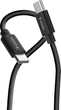 Zestaw kabli Verbatim USB Type-C - Type-C M/M 1 m x 2 szt White/Black (023942323914) - obraz 2