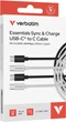 Zestaw kabli Verbatim USB Type-C - Type-C M/M 1 m x 2 szt White/Black (023942323914) - obraz 4