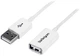 Kabel StarTech USB Type A - Type A M/F 1 m White (USBEXTPAA1MW) - obraz 1
