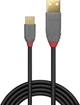 Kabel Lindy Anthra USB Type A - Type-C M/M 1 m Black (4002888368865) - obraz 2
