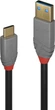 Kabel Lindy Anthra USB Type A - Type-C M/M 1.5 m Black (4002888369121) - obraz 1
