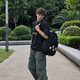 Рюкзак Nike Air Jordan Backpack (25 L) черный с золотым логотипом 23 JD2623161GS-001, городской рюкзак Jordan с наклейками, рюкзак для ноутбука унисекс - изображение 3
