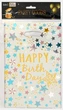 Набор праздничных подарочных пакетов «Happy Birthday» полиэтилен-фольга 10 шт 16х24 см Белый (S-2011-4) - изображение 2