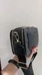 Жіноча сумка кросбоді з логотипом Louis Vuitton маленька чорна екошкіра - зображення 3