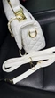 Жіноча класична сумка з логотипом Chanel екошкіра біла - изображение 5