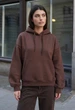 Жіноче худі Staff ti brown oversize fleece S - изображение 1