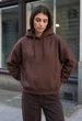 Жіноче худі Staff ti brown oversize fleece S - изображение 4