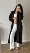 Кардиган женский из хлопка коричневый однотонный длинный Oversize (406079) - изображение 4