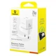 Сетевое зарядное устройство Baseus Palm Fast Charger Type-C+USB 20W white (P10111608213-00) - изображение 6