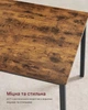 Обеденный комплект стол 110x70x75 см + 2 лавы 97x30x50 см. VASAGLE KDT070B01 Коричневый/черный, металлический каркас - изображение 7