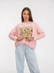 Женский батник двухнитка с принтом Pink Daisy Пудровый M (6382) - изображение 1