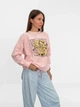 Женский батник двухнитка с принтом Pink Daisy Пудровый M (6382) - изображение 3