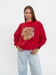 Женский батник двухнитка с принтом Pink Daisy Красный M (6382) - изображение 1