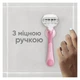 Подарунковий набір: Станок для гоління Gillette Venus ComfortGlide Sugarberry Miami з 3 картриджами, кріплення, косметичка - изображение 3