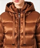 Max Mara – женский пуховик с капюшоном карамельного цвета, М - изображение 5